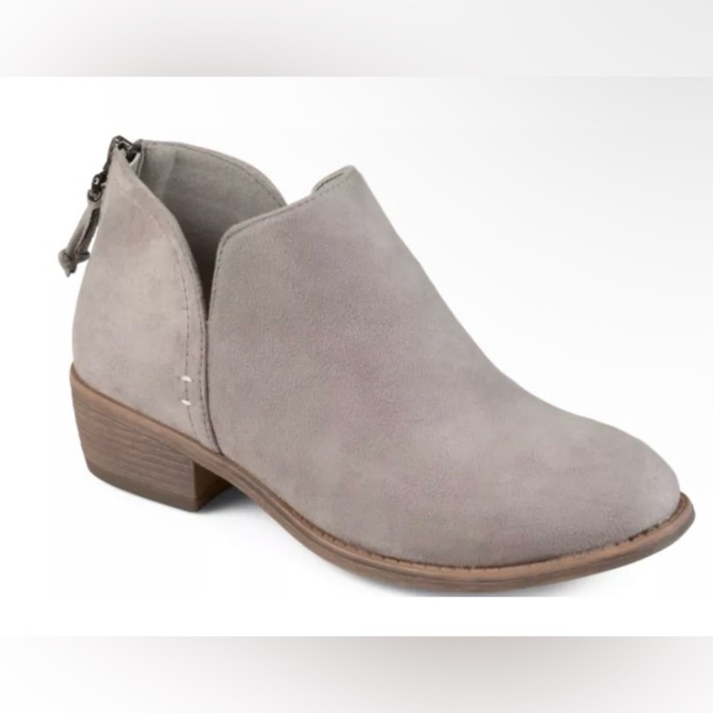 Journee Collection Light Gray Ankle Booties